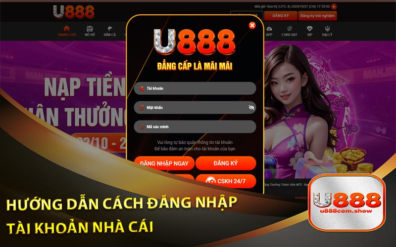 Hướng Dẫn Đăng Nhập U888 Vào Tài Khoản Nhà Cái