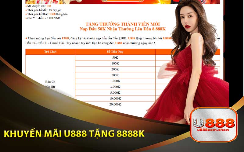 Tổng Quan Về Chương Trình Khuyến Mãi U888 Tặng 8888K